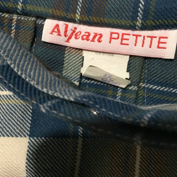 VINTAGE ALJEAN PETITE MIDI PLEATED PLAID SKIRTS SIZE 11 - Picture 7 of 7